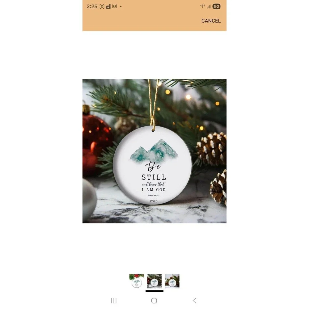 Jesus - Be still and know that I am God - Circle Ceramic Ornament 2025